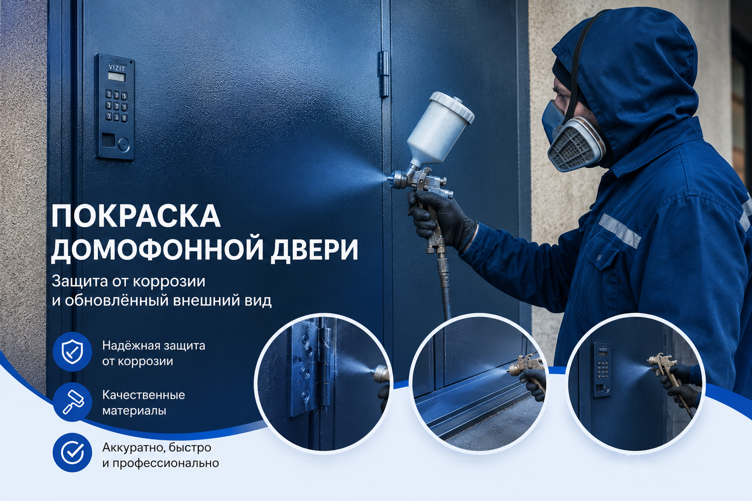 Покраска домофонных дверей